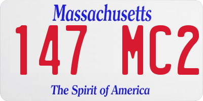 MA license plate 147MC2