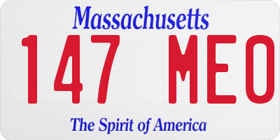 MA license plate 147ME0