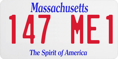MA license plate 147ME1