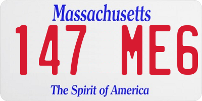 MA license plate 147ME6