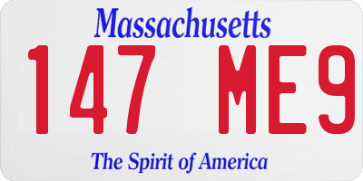 MA license plate 147ME9