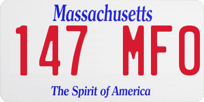 MA license plate 147MF0