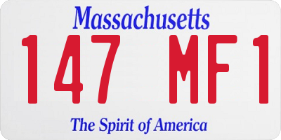 MA license plate 147MF1