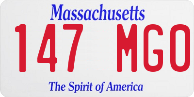 MA license plate 147MG0