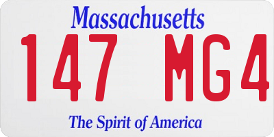 MA license plate 147MG4