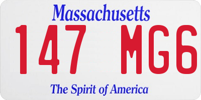 MA license plate 147MG6