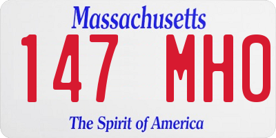 MA license plate 147MH0