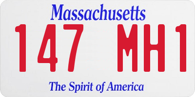 MA license plate 147MH1