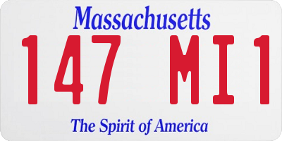 MA license plate 147MI1