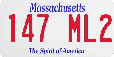 MA license plate 147ML2