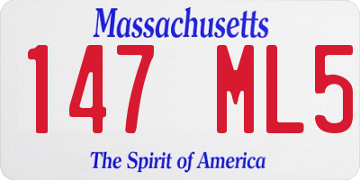 MA license plate 147ML5