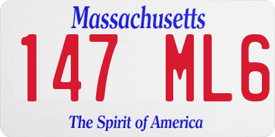 MA license plate 147ML6