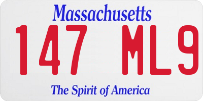 MA license plate 147ML9
