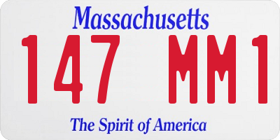 MA license plate 147MM1