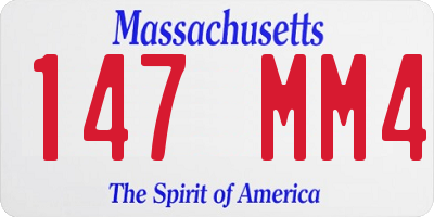 MA license plate 147MM4