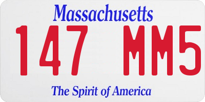 MA license plate 147MM5