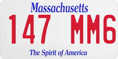 MA license plate 147MM6