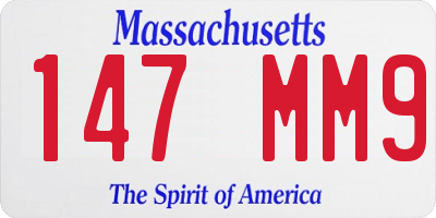 MA license plate 147MM9