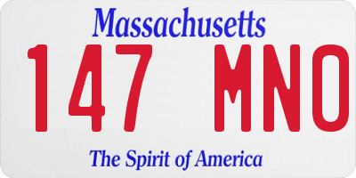 MA license plate 147MN0