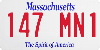MA license plate 147MN1