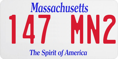 MA license plate 147MN2