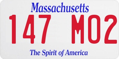 MA license plate 147MO2