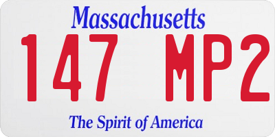 MA license plate 147MP2