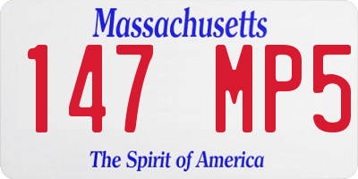 MA license plate 147MP5