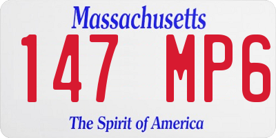 MA license plate 147MP6