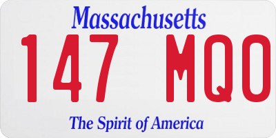 MA license plate 147MQ0