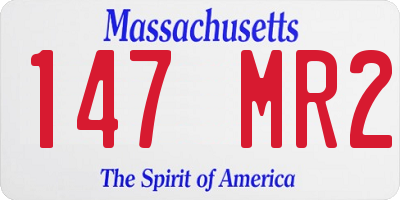 MA license plate 147MR2