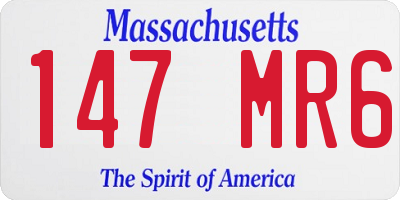 MA license plate 147MR6