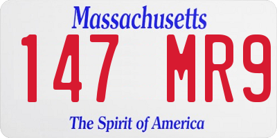 MA license plate 147MR9