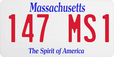 MA license plate 147MS1