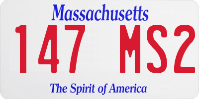 MA license plate 147MS2
