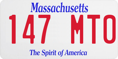 MA license plate 147MT0