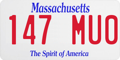 MA license plate 147MU0