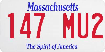 MA license plate 147MU2