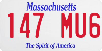 MA license plate 147MU6