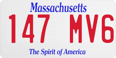 MA license plate 147MV6