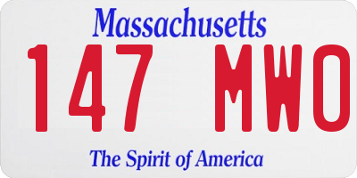 MA license plate 147MW0