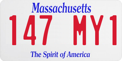 MA license plate 147MY1