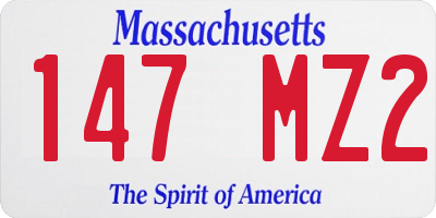 MA license plate 147MZ2