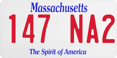 MA license plate 147NA2