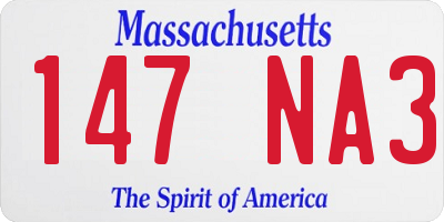 MA license plate 147NA3