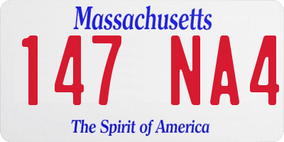 MA license plate 147NA4