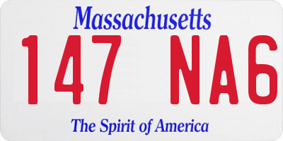 MA license plate 147NA6