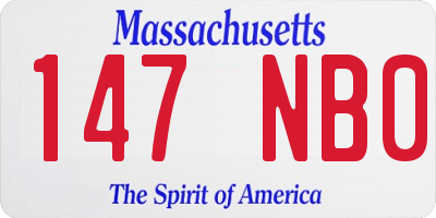 MA license plate 147NB0