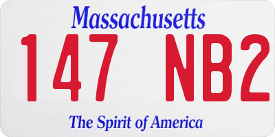 MA license plate 147NB2
