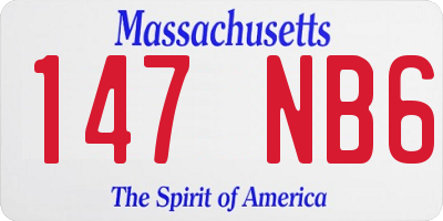 MA license plate 147NB6